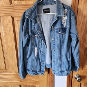 Ladies' Distressed Denim Jacket